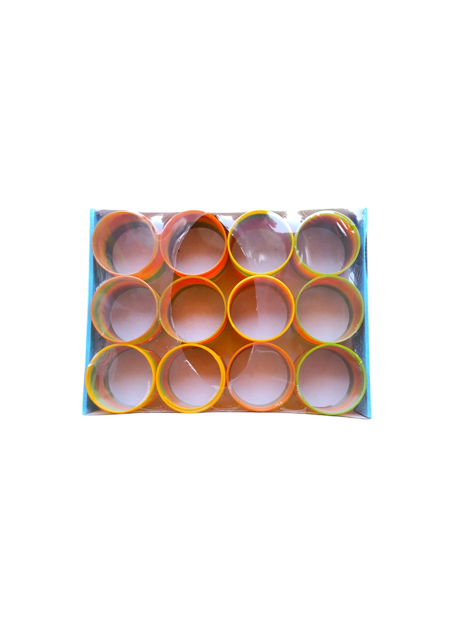 toptan stres yayı gökkuşağı 6 cm 12 li rna